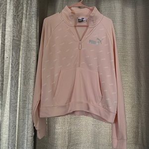 Puma logo half zip pullover